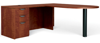 Executive Desk in Dark Cherry Laminate