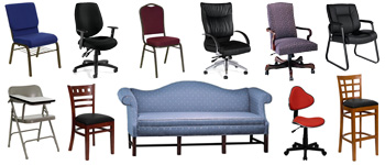 Office Chairs, Task Chairs, Banquet & Church Chairs, Reception Seating and More!